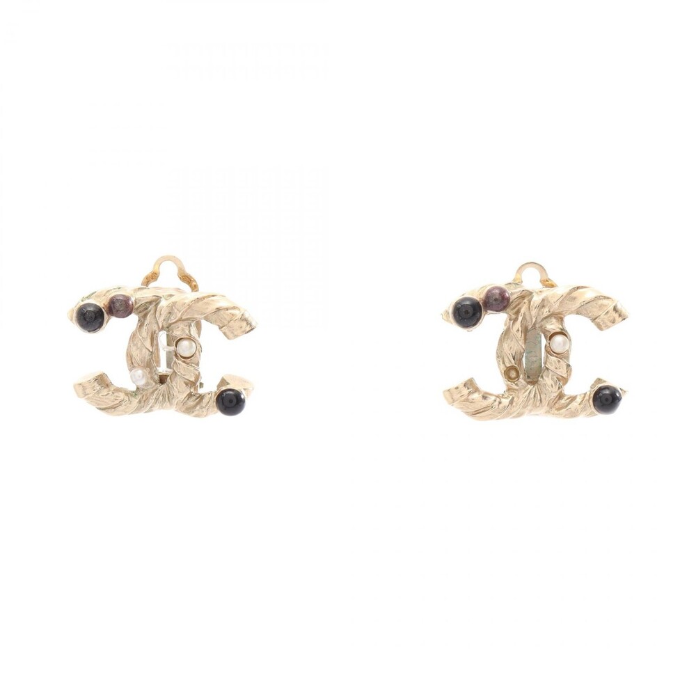 Chanel Coco Mark Earring Gold Plated #328497C47B
